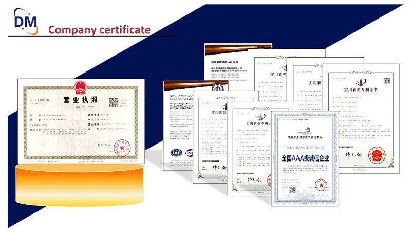 Mold supplier certificate